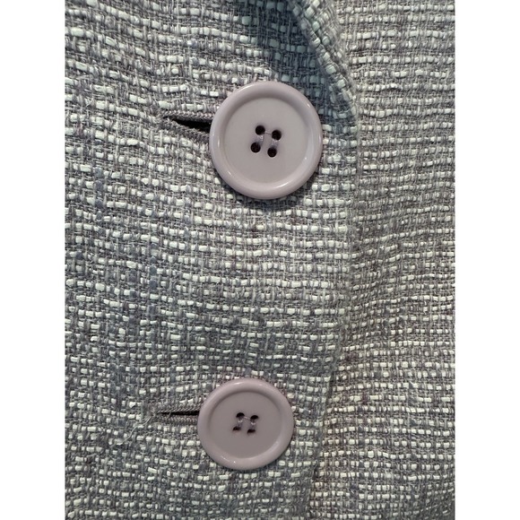 Lafayette 148 New York Tweed Blazer Jacket Lavender White Size 2 Tailored - Picture 4 of 16